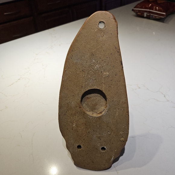 Pottery 11.5" x 5" votive candleholder, holy water font, etc. - Picture 9 of 11